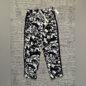 Anthropologie Black and White Patterned Pants